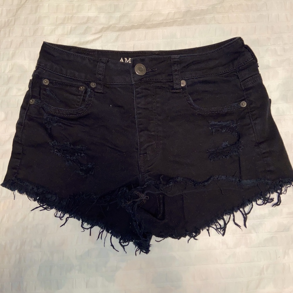 High Rise American Eagle Black Shorts